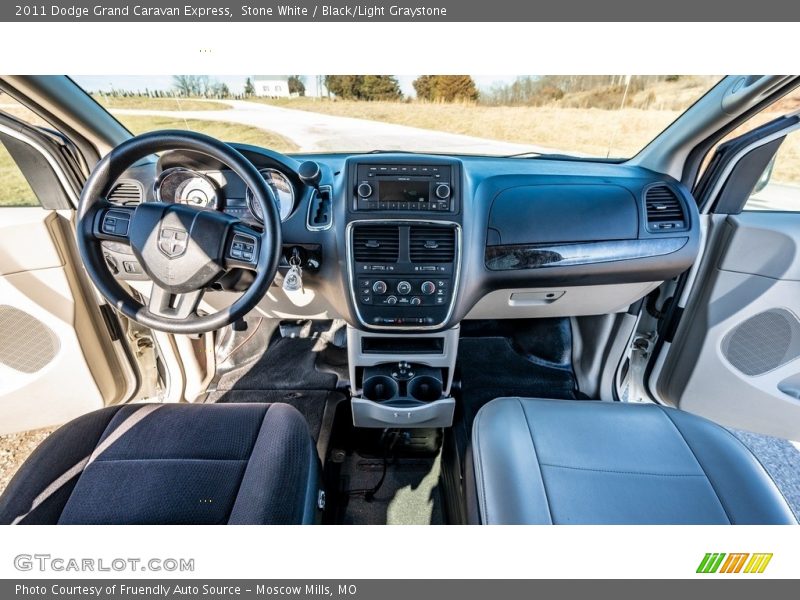 Stone White / Black/Light Graystone 2011 Dodge Grand Caravan Express