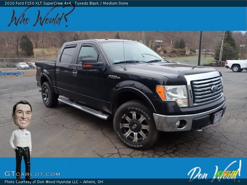 Tuxedo Black / Medium Stone 2010 Ford F150 XLT SuperCrew 4x4
