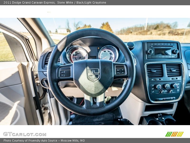 Stone White / Black/Light Graystone 2011 Dodge Grand Caravan Express