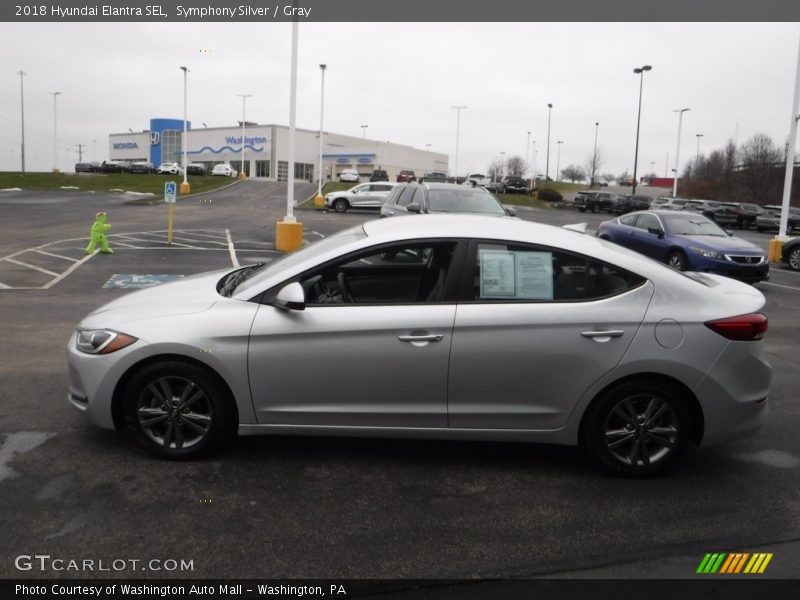 Symphony Silver / Gray 2018 Hyundai Elantra SEL