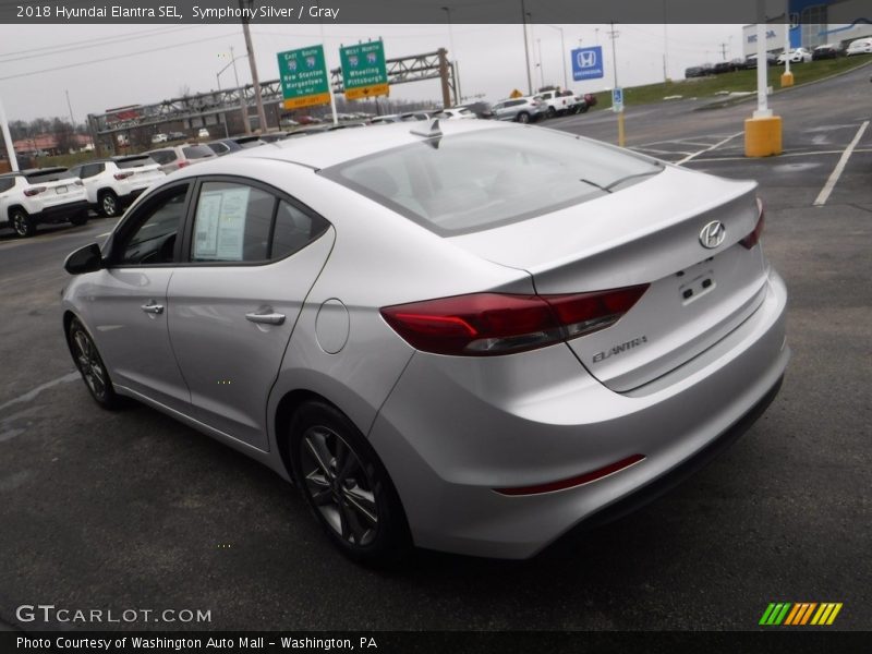 Symphony Silver / Gray 2018 Hyundai Elantra SEL
