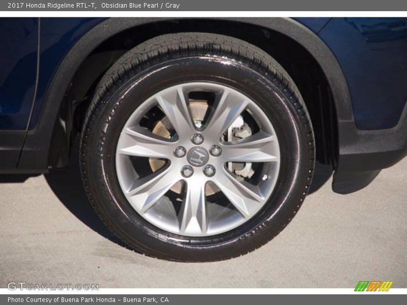 Obsidian Blue Pearl / Gray 2017 Honda Ridgeline RTL-T