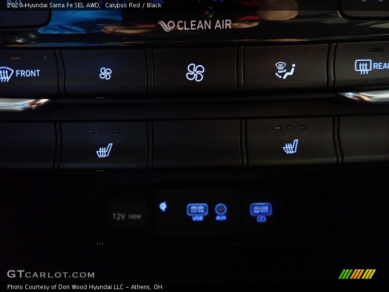 Calypso Red / Black 2020 Hyundai Santa Fe SEL AWD