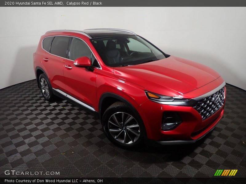 Calypso Red / Black 2020 Hyundai Santa Fe SEL AWD
