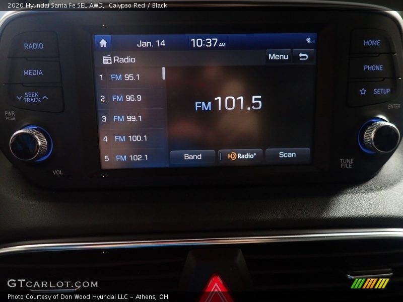 Calypso Red / Black 2020 Hyundai Santa Fe SEL AWD