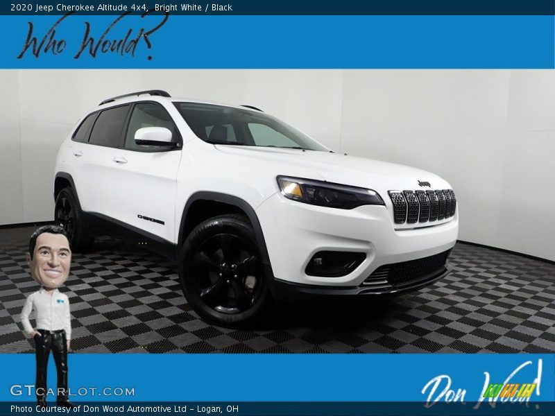 Bright White / Black 2020 Jeep Cherokee Altitude 4x4