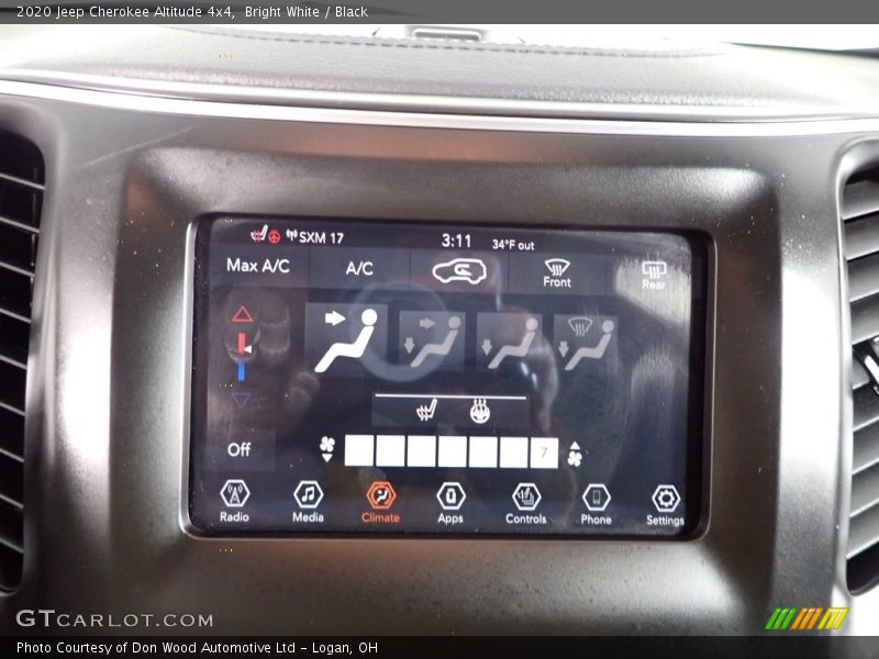 Bright White / Black 2020 Jeep Cherokee Altitude 4x4