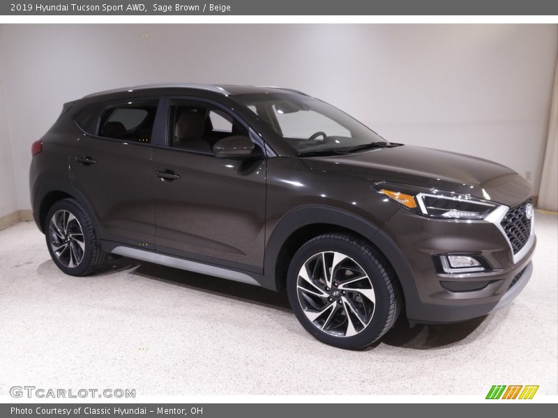 Sage Brown / Beige 2019 Hyundai Tucson Sport AWD