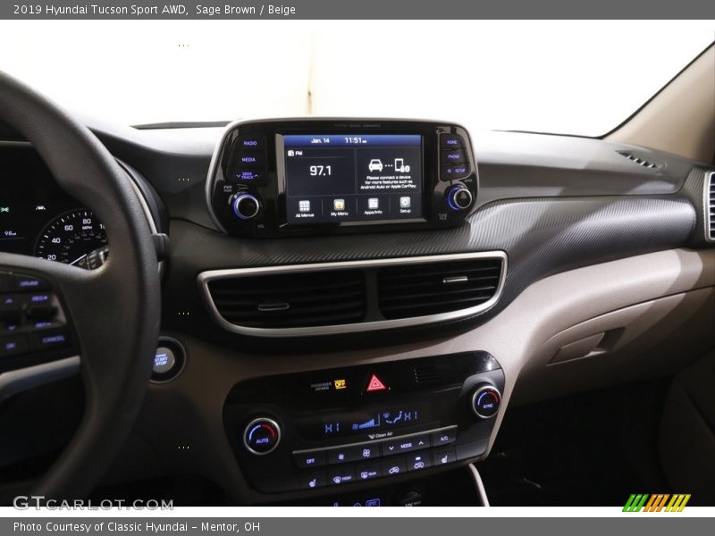 Sage Brown / Beige 2019 Hyundai Tucson Sport AWD