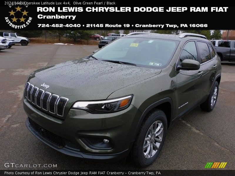Olive Green Pearl / Black 2021 Jeep Cherokee Latitude Lux 4x4