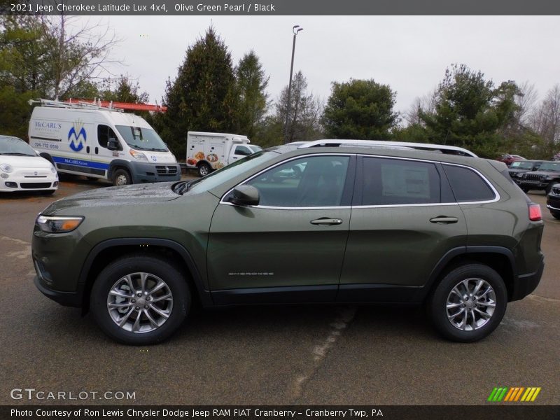 Olive Green Pearl / Black 2021 Jeep Cherokee Latitude Lux 4x4