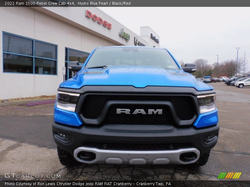 Hydro Blue Pearl / Black/Red 2022 Ram 1500 Rebel Crew Cab 4x4