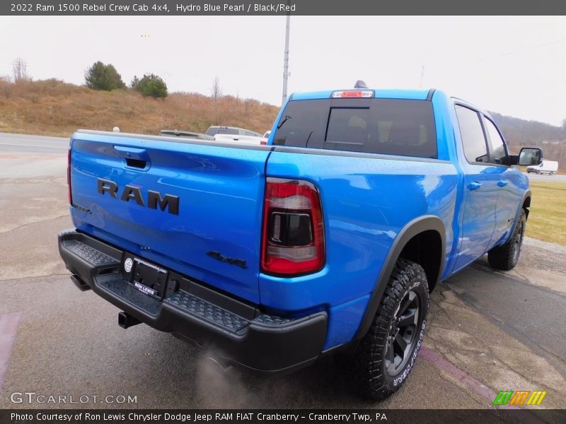 Hydro Blue Pearl / Black/Red 2022 Ram 1500 Rebel Crew Cab 4x4