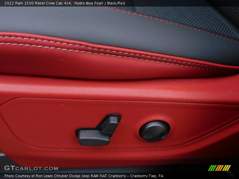 Hydro Blue Pearl / Black/Red 2022 Ram 1500 Rebel Crew Cab 4x4