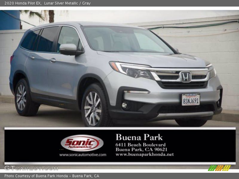 Lunar Silver Metallic / Gray 2020 Honda Pilot EX