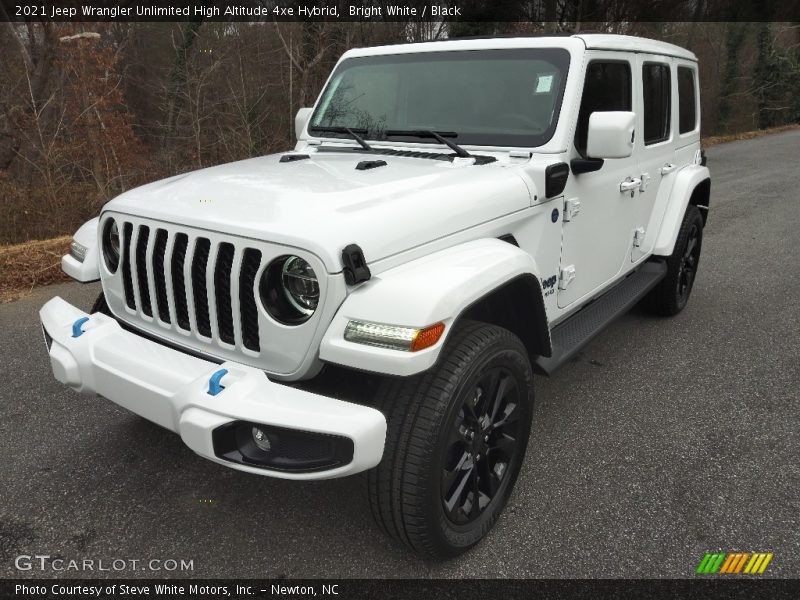 Bright White / Black 2021 Jeep Wrangler Unlimited High Altitude 4xe Hybrid