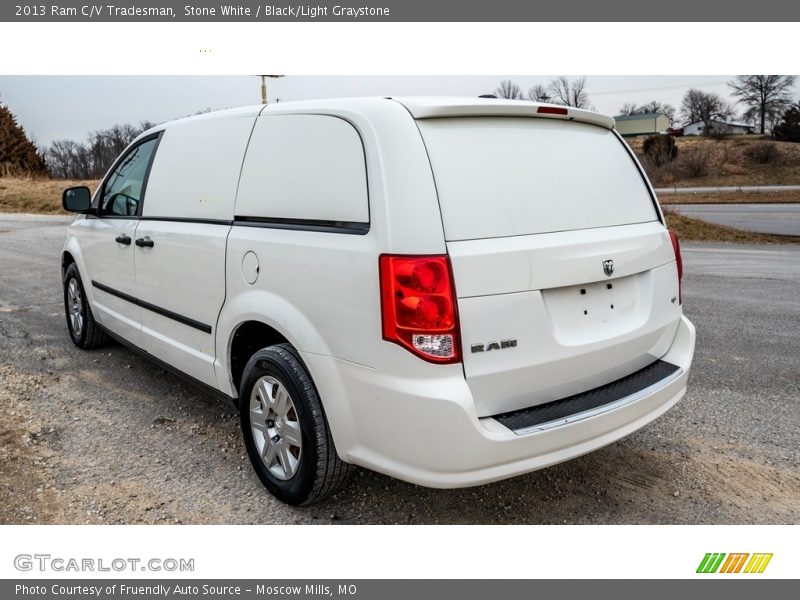 Stone White / Black/Light Graystone 2013 Ram C/V Tradesman