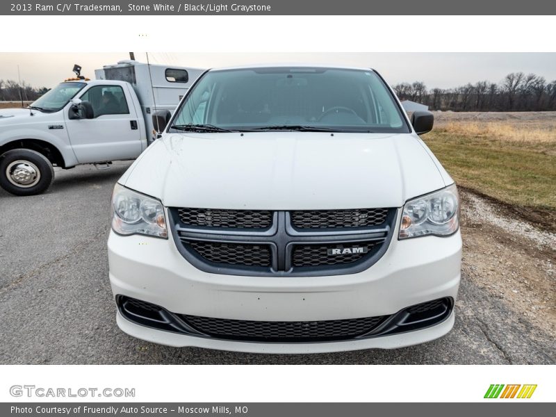 Stone White / Black/Light Graystone 2013 Ram C/V Tradesman