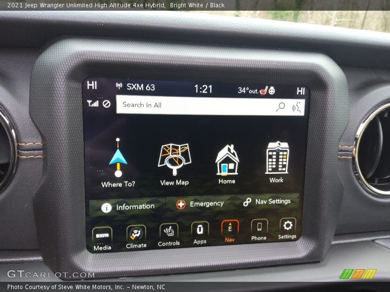 Bright White / Black 2021 Jeep Wrangler Unlimited High Altitude 4xe Hybrid