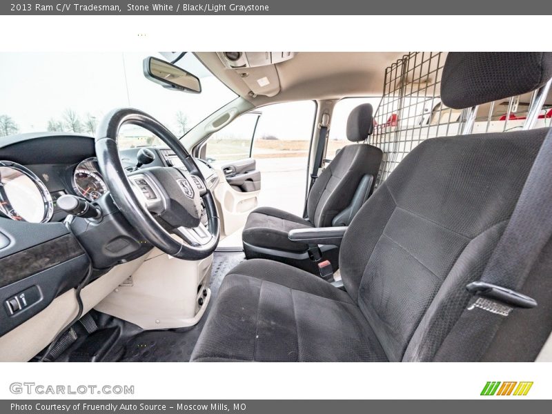 Stone White / Black/Light Graystone 2013 Ram C/V Tradesman