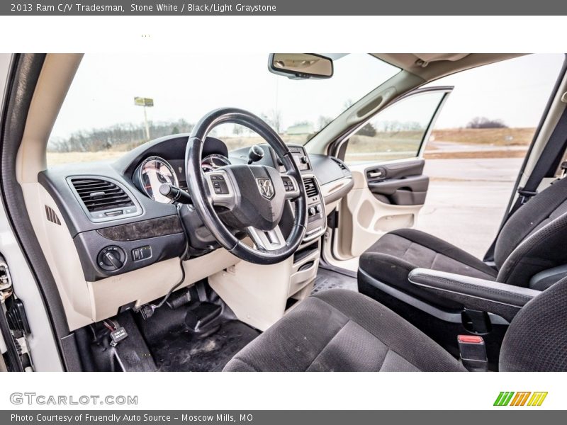 Stone White / Black/Light Graystone 2013 Ram C/V Tradesman
