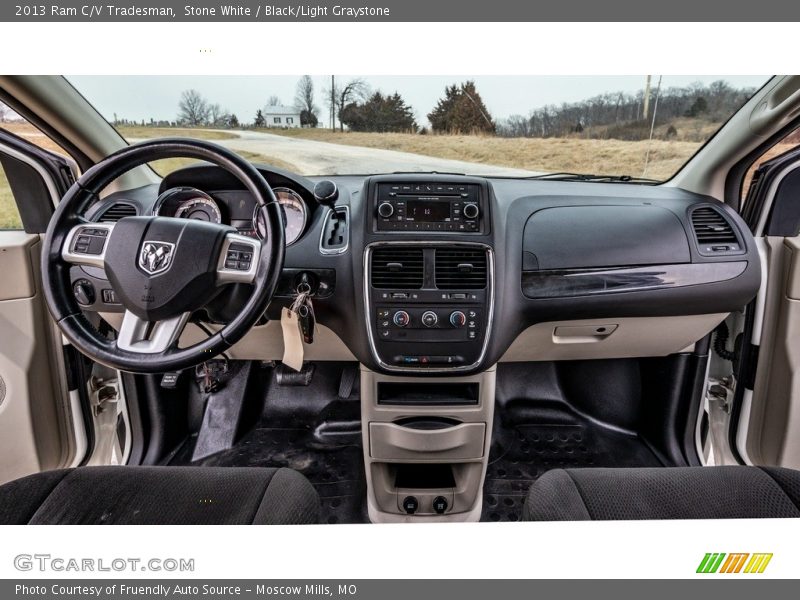 Stone White / Black/Light Graystone 2013 Ram C/V Tradesman