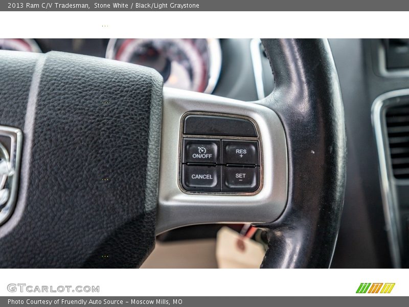 Stone White / Black/Light Graystone 2013 Ram C/V Tradesman