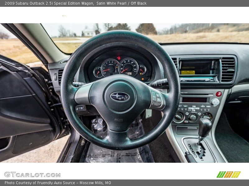 Satin White Pearl / Off Black 2009 Subaru Outback 2.5i Special Edition Wagon