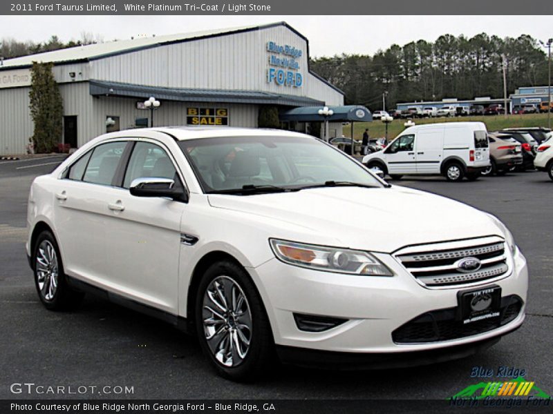 White Platinum Tri-Coat / Light Stone 2011 Ford Taurus Limited