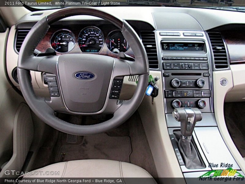 White Platinum Tri-Coat / Light Stone 2011 Ford Taurus Limited