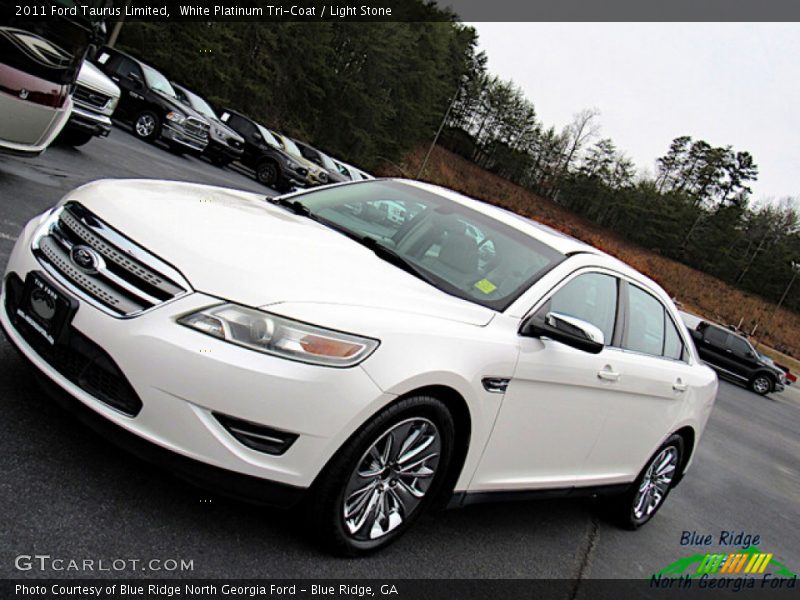 White Platinum Tri-Coat / Light Stone 2011 Ford Taurus Limited