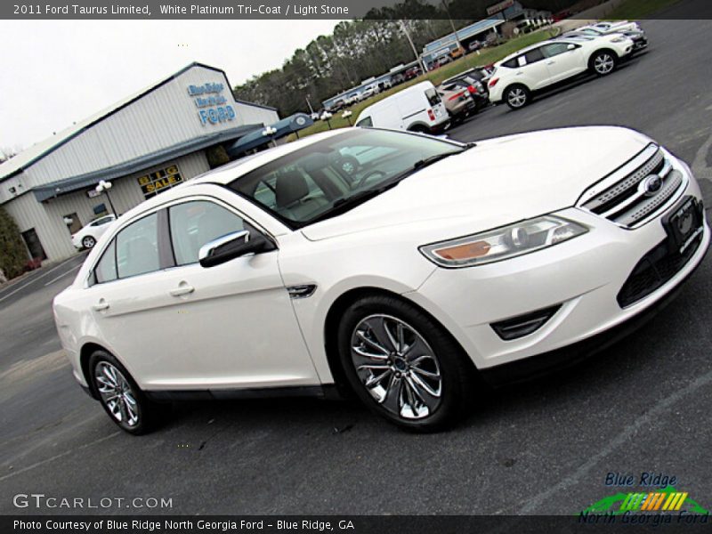 White Platinum Tri-Coat / Light Stone 2011 Ford Taurus Limited