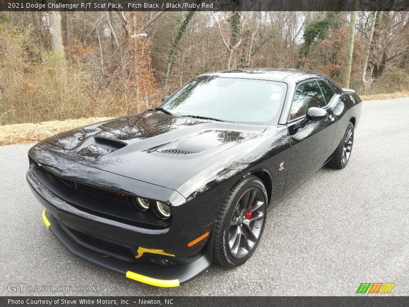 Pitch Black / Black/Ruby Red 2021 Dodge Challenger R/T Scat Pack