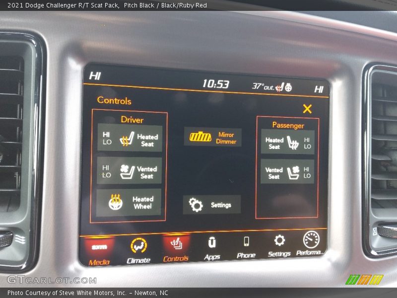Pitch Black / Black/Ruby Red 2021 Dodge Challenger R/T Scat Pack