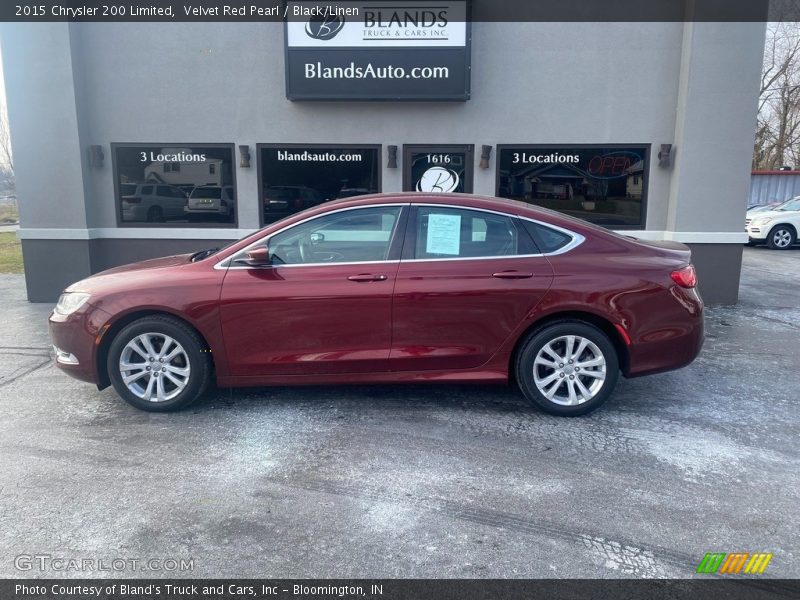 Velvet Red Pearl / Black/Linen 2015 Chrysler 200 Limited