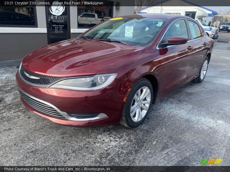 Velvet Red Pearl / Black/Linen 2015 Chrysler 200 Limited