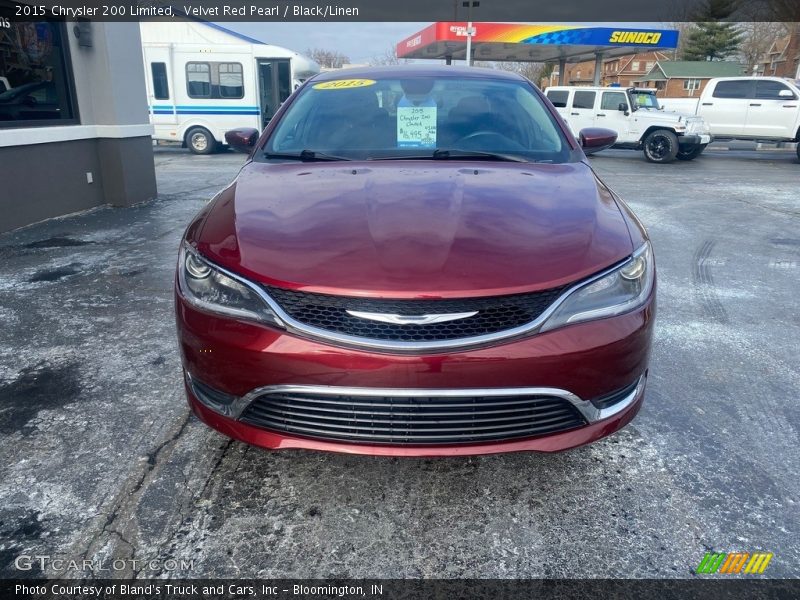 Velvet Red Pearl / Black/Linen 2015 Chrysler 200 Limited