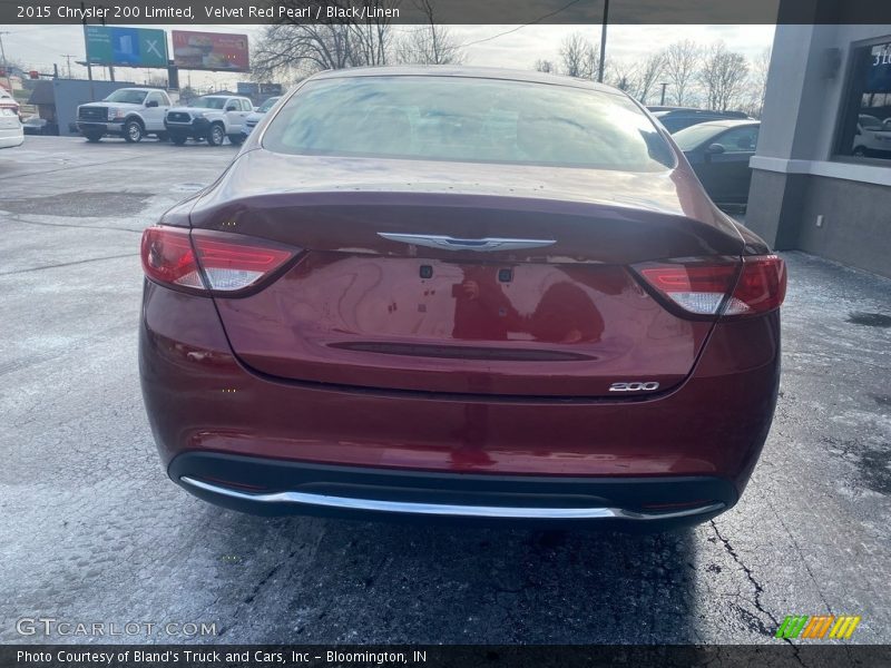 Velvet Red Pearl / Black/Linen 2015 Chrysler 200 Limited