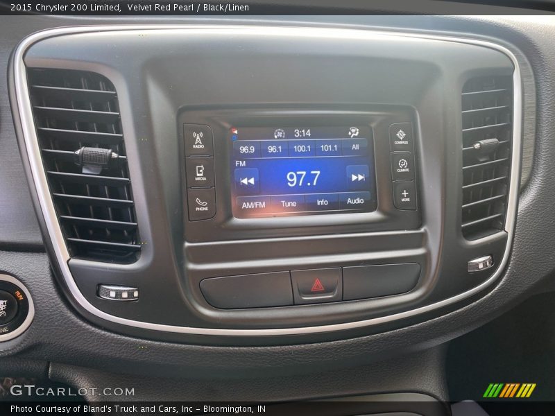 Velvet Red Pearl / Black/Linen 2015 Chrysler 200 Limited