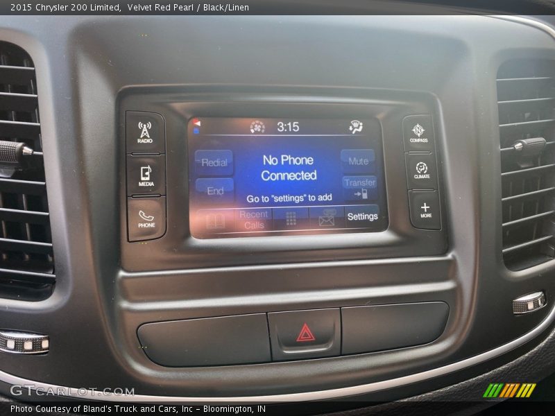 Velvet Red Pearl / Black/Linen 2015 Chrysler 200 Limited