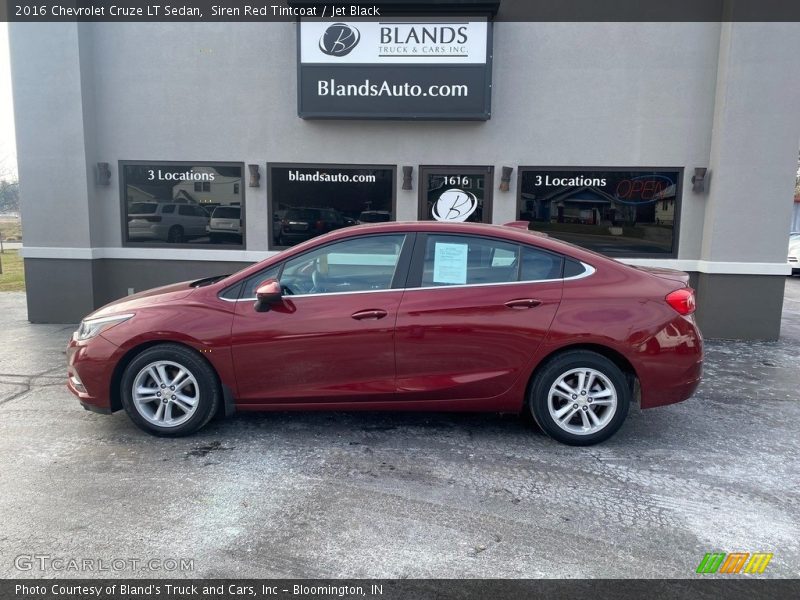 Siren Red Tintcoat / Jet Black 2016 Chevrolet Cruze LT Sedan
