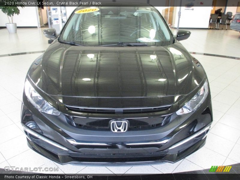 Crystal Black Pearl / Black 2020 Honda Civic LX Sedan