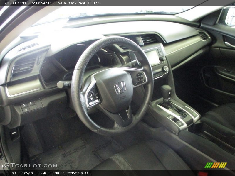 Crystal Black Pearl / Black 2020 Honda Civic LX Sedan