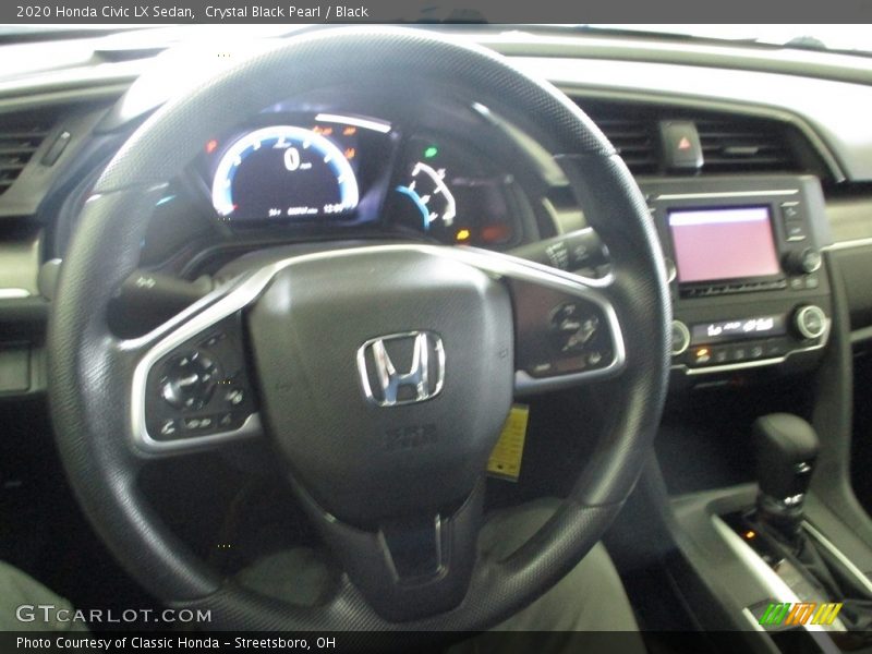 Crystal Black Pearl / Black 2020 Honda Civic LX Sedan