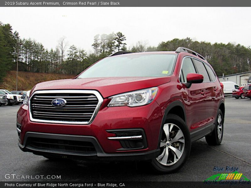 Crimson Red Pearl / Slate Black 2019 Subaru Ascent Premium