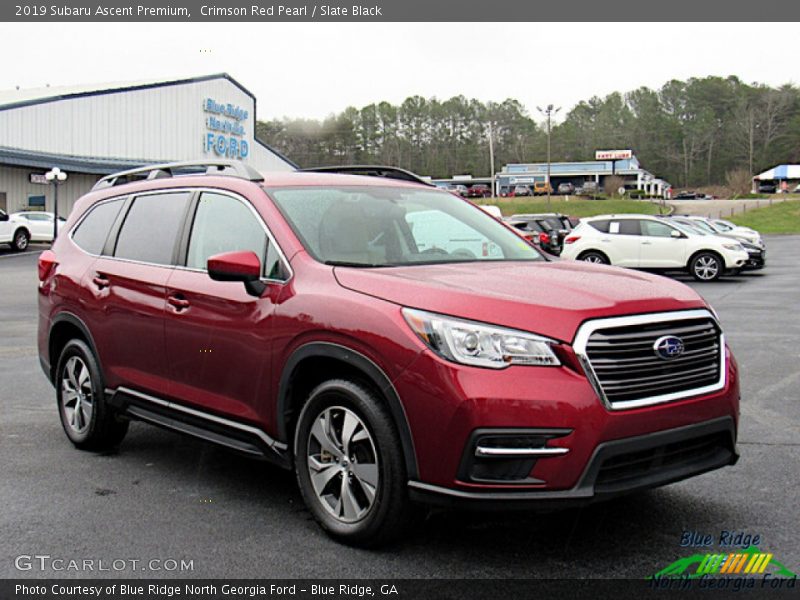 Crimson Red Pearl / Slate Black 2019 Subaru Ascent Premium