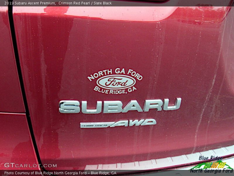 Crimson Red Pearl / Slate Black 2019 Subaru Ascent Premium