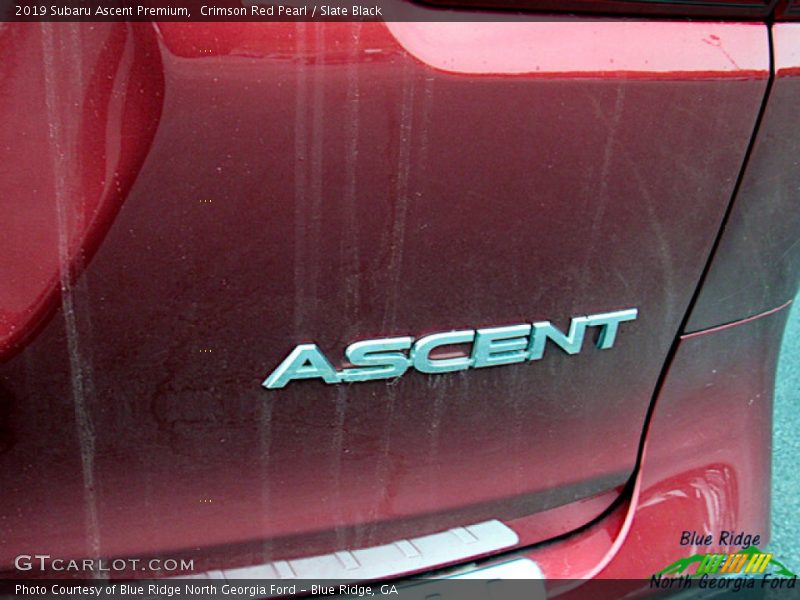 Crimson Red Pearl / Slate Black 2019 Subaru Ascent Premium