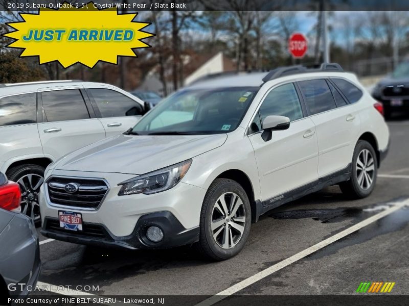 Crystal White Pearl / Slate Black 2019 Subaru Outback 2.5i