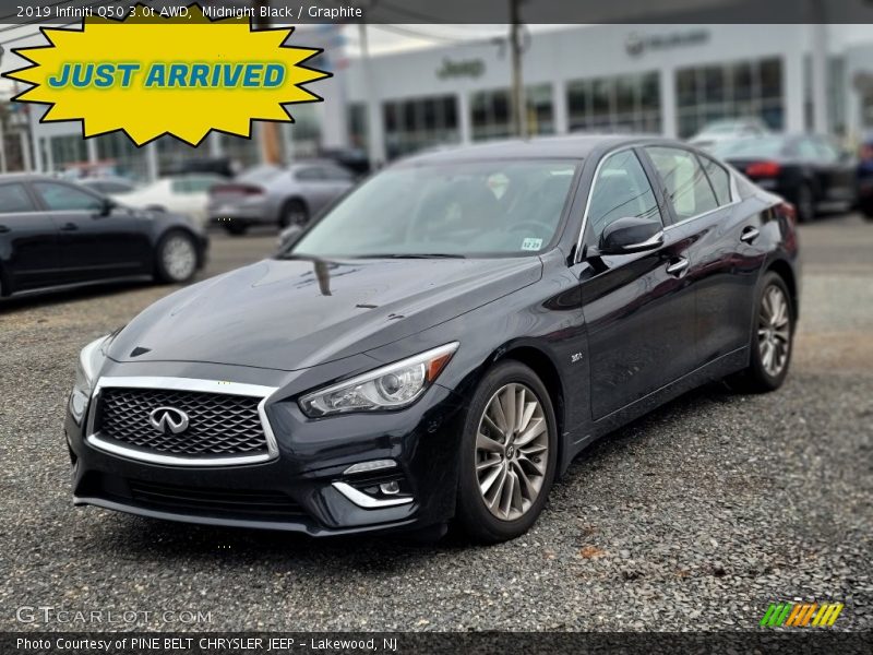 Midnight Black / Graphite 2019 Infiniti Q50 3.0t AWD